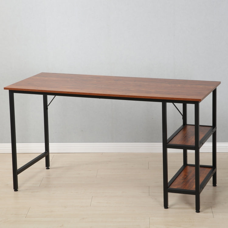 [US Warehouse] 55 Inch Home Oversized Study Table Computer Desk (Rustic Brown)