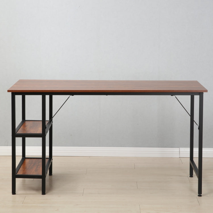 [US Warehouse] 55 Inch Home Oversized Study Table Computer Desk (Rustic Brown)
