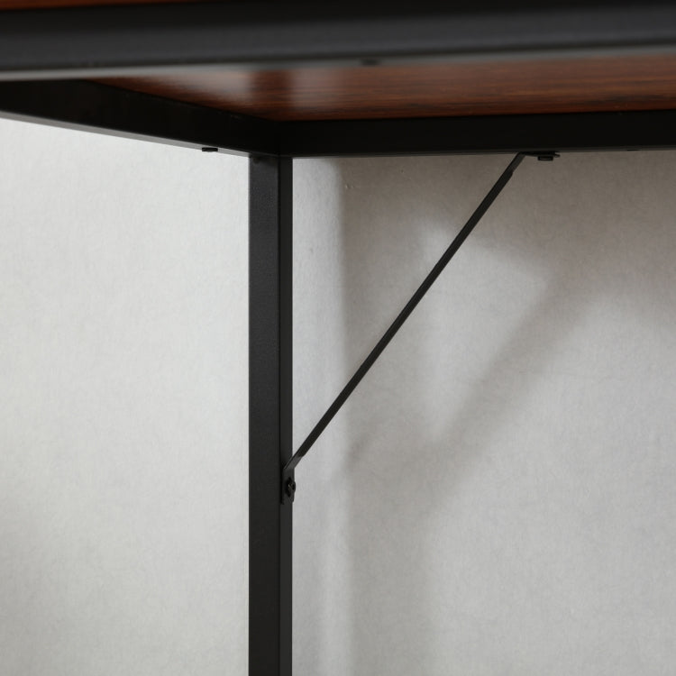 [US Warehouse] 55 Inch Home Oversized Study Table Computer Desk (Rustic Brown)