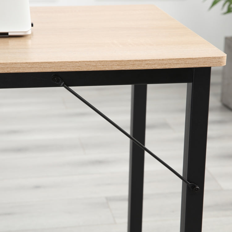 [US Warehouse] Home Office School L-Shape Corner Table Computer Desk (Brown)