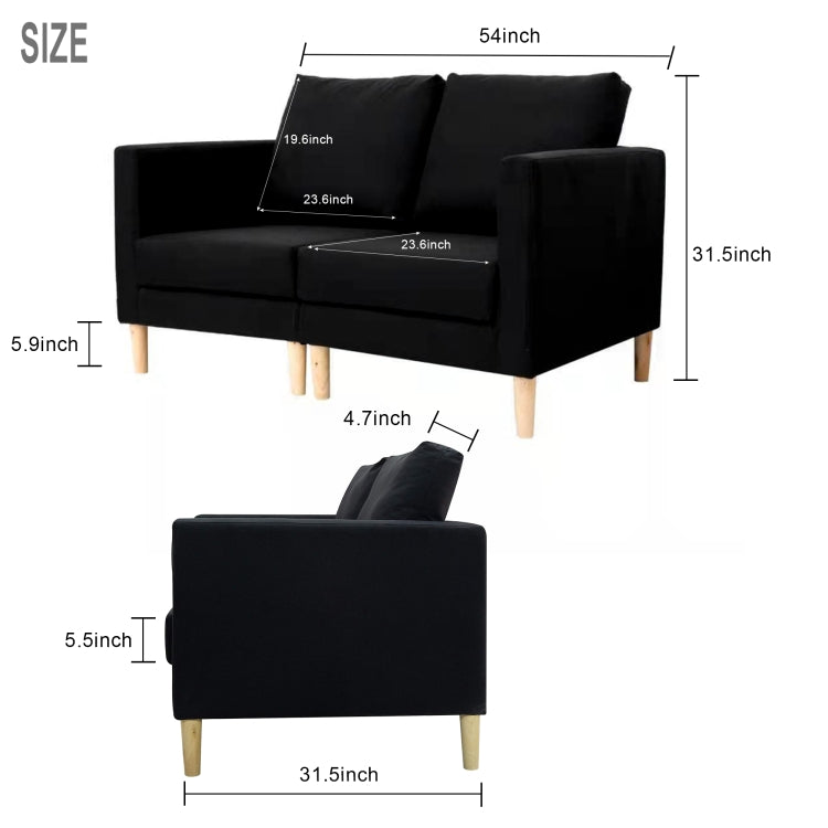 [US Warehouse] Home Living Room Loveseat Double Sofa