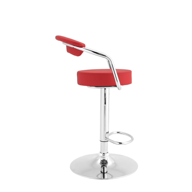 [EU Warehouse] 2 PCS 360 Degrees Rotating Adjustable Round Bar Chairs with Armrests(Red)