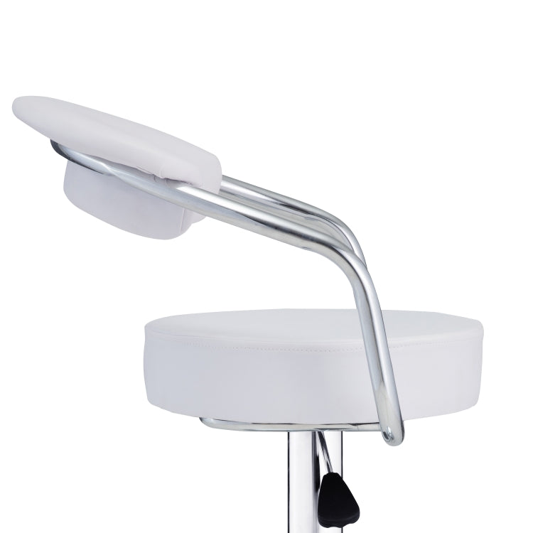 [EU Warehouse] 2 PCS 360 Degrees Rotating Adjustable Round Bar Chairs with Armrests(White)