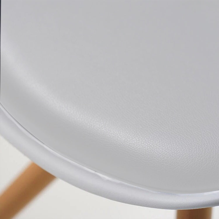 [EU Warehouse] 4 PCS Retro Dining Room Tulip Chairs with Wooden Legs and Seat Cushions(White)