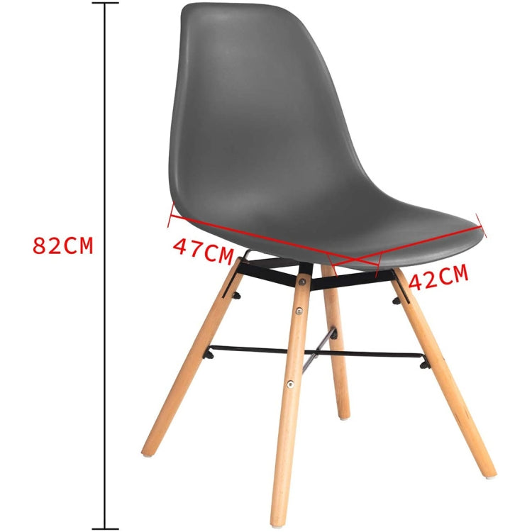 [EU Warehouse] 4 PCS Retro Dining Room Tulip Chairs(Gray)