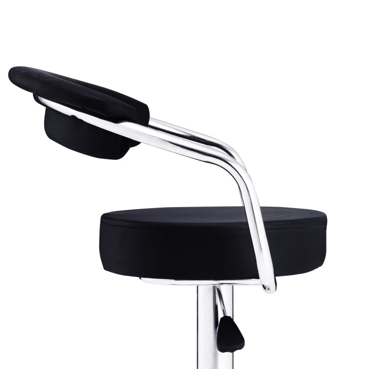 [EU Warehouse] 2 PCS 360 Degrees Rotating Adjustable Round Bar Chairs with Armrests(Black)