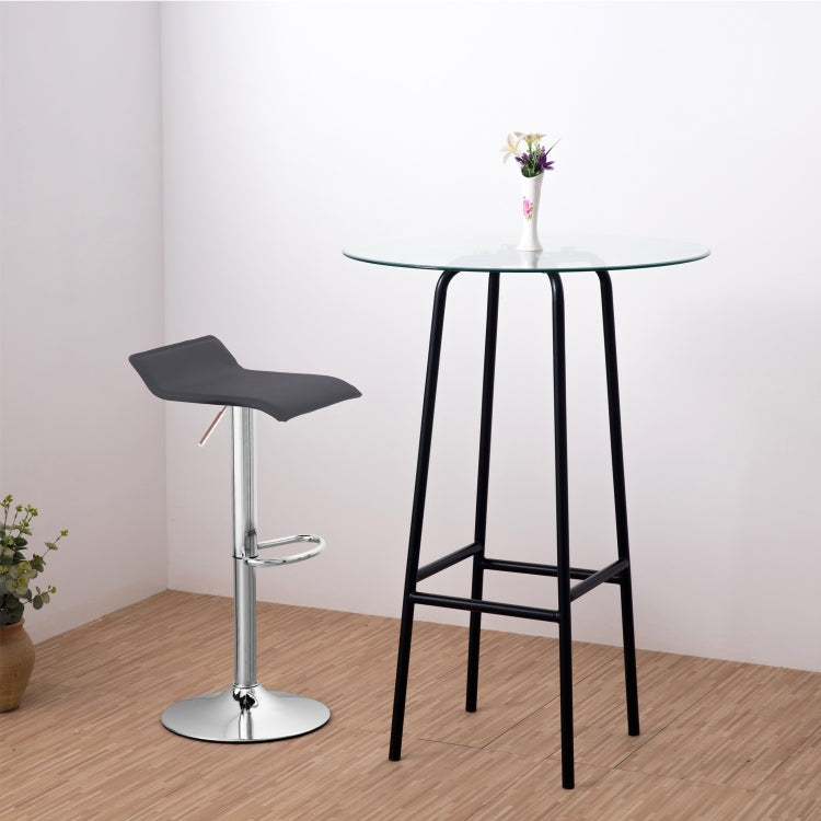 [EU Warehouse] Adjustable Height Chrome-plated Anti-slip Bar Stool(Grey)