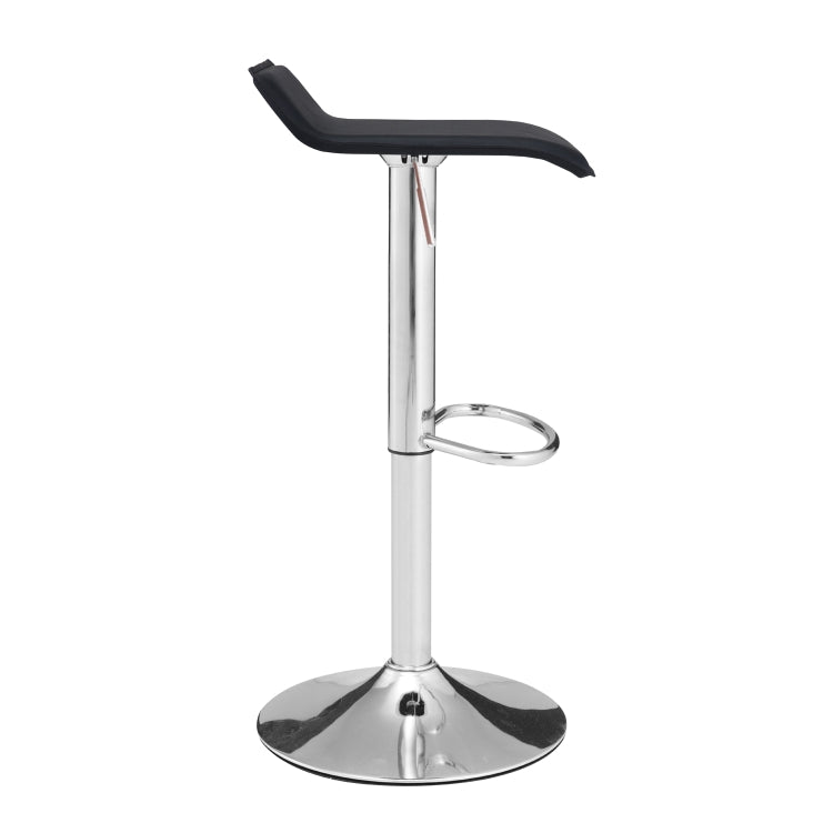 [EU Warehouse] Adjustable Height Chrome-plated Anti-slip Bar Stool(Black)