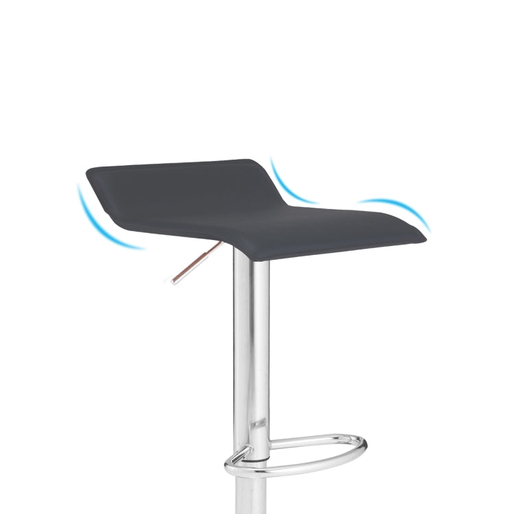 [EU Warehouse] 2 PCS Adjustable Height Chrome-plated Anti-slip Bar Stool(Grey)