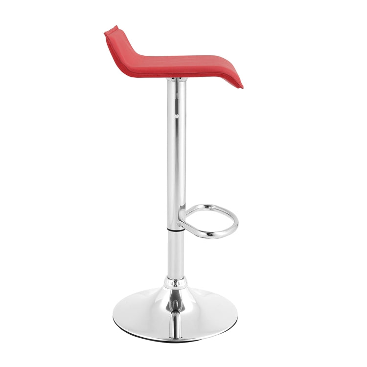 [EU Warehouse] 2 PCS Adjustable Height Chrome-plated Anti-slip Bar Stool(Red)