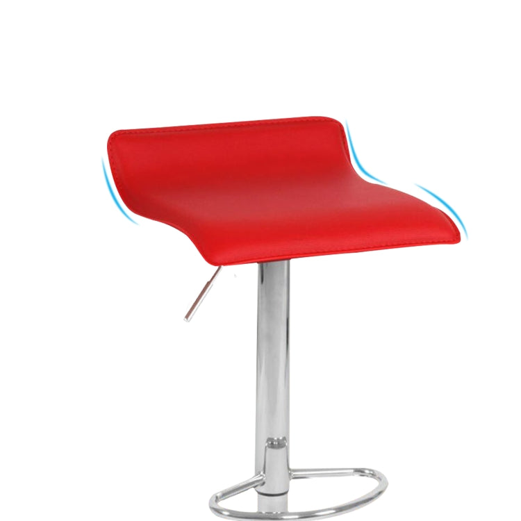 [EU Warehouse] 2 PCS Adjustable Height Chrome-plated Anti-slip Bar Stool(Red)