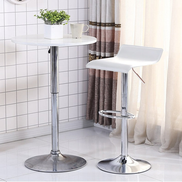[EU Warehouse] 2 PCS Adjustable Height Chrome-plated Anti-slip Bar Stool(White)