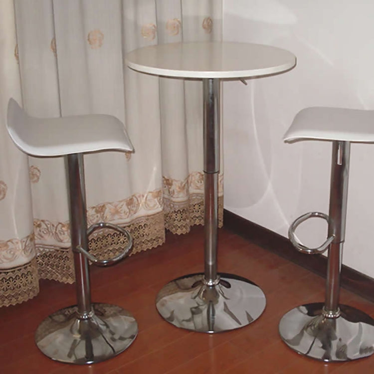 [EU Warehouse] 2 PCS Adjustable Height Chrome-plated Anti-slip Bar Stool(White)