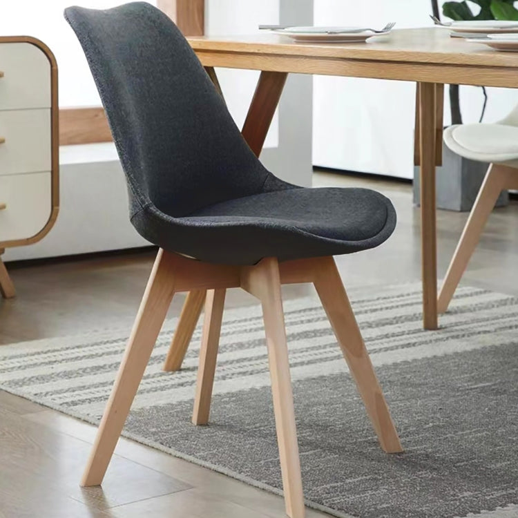 [EU Warehouse] 2 PCS Vintage Velvet Dining Room Tulip Chairs(Dark Gray)
