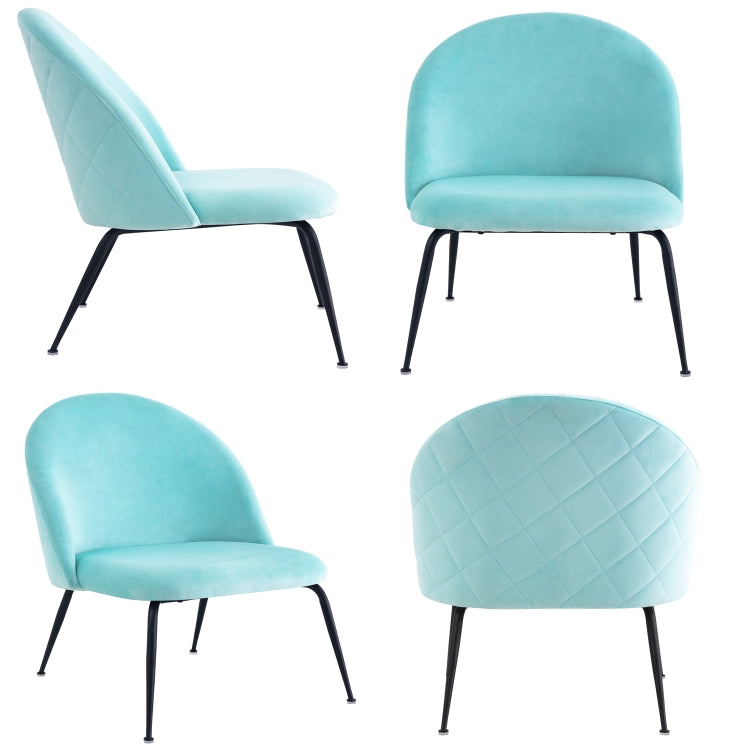 [EU Warehouse] 2 in 1 Suede Surface Modern Comfortable Chaise Longue Chairs(Crystal Green)