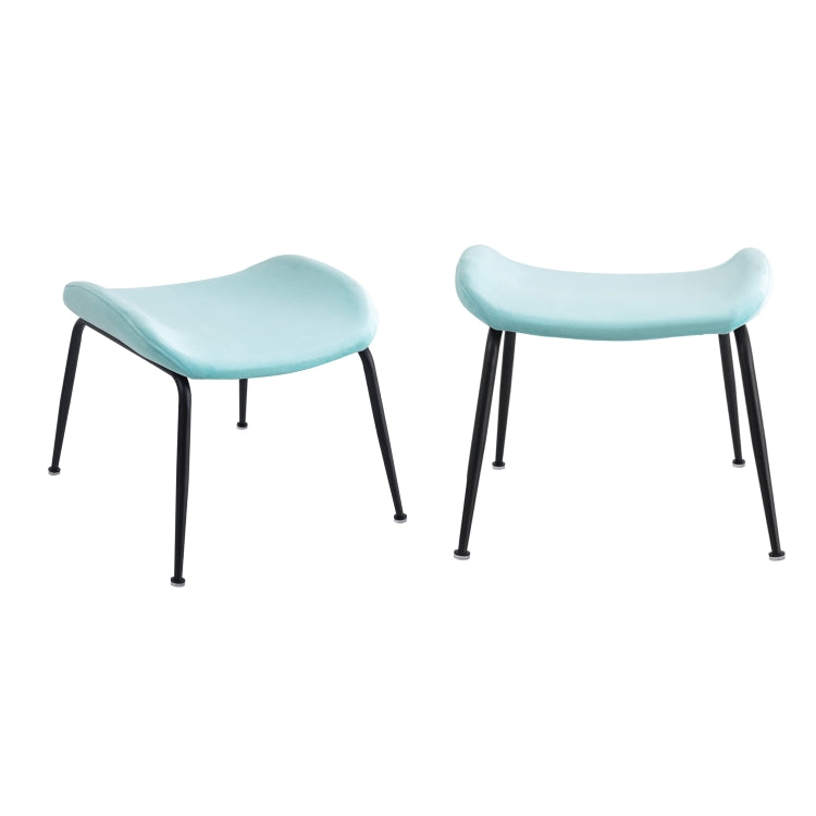 [EU Warehouse] 2 in 1 Suede Surface Modern Comfortable Chaise Longue Chairs(Crystal Green)