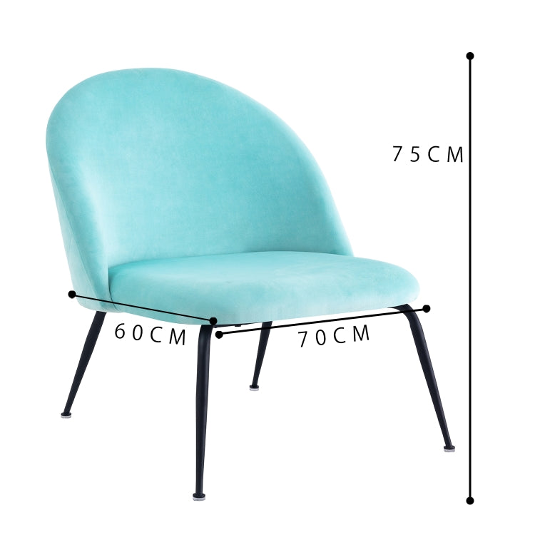 [EU Warehouse] 2 in 1 Suede Surface Modern Comfortable Chaise Longue Chairs(Crystal Green)