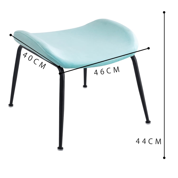 [EU Warehouse] 2 in 1 Suede Surface Modern Comfortable Chaise Longue Chairs(Crystal Green)