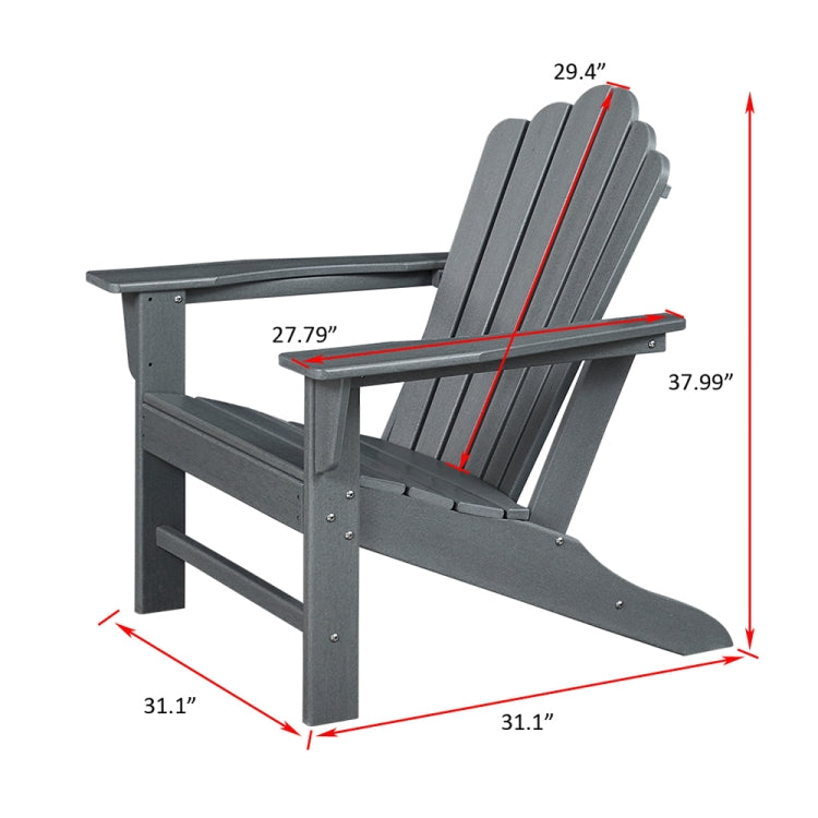 [US Warehouse] Hard Plastic Wood Grain Plank Chair, Size: 37.99x31.1x31.1 inch