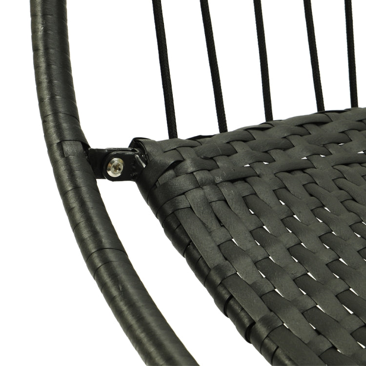 [US Warehouse] Iron Single Seat Hanging Basket Chair with Cushion, Size: 77.17 x 43.31 x 43.31 inch
