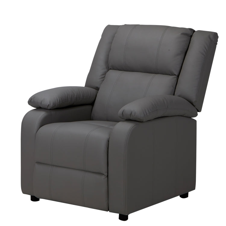 [UK Warehouse] PU Leather Single Sofa Reclining Chairs with Armrests & Retractable Footstool, Size: 101 x 94 x 94cm