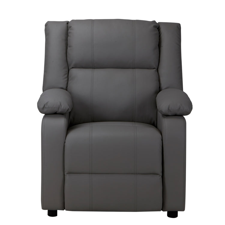 [UK Warehouse] PU Leather Single Sofa Reclining Chairs with Armrests & Retractable Footstool, Size: 101 x 94 x 94cm