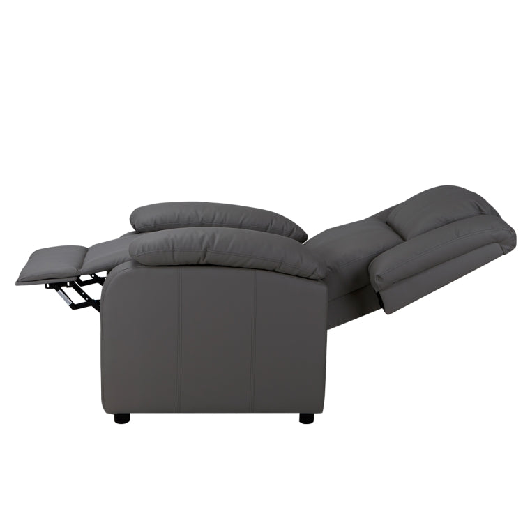 [UK Warehouse] PU Leather Single Sofa Reclining Chairs with Armrests & Retractable Footstool, Size: 101 x 94 x 94cm