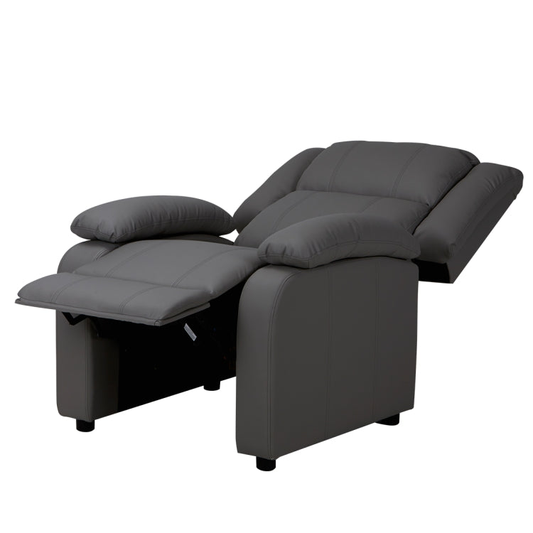 [UK Warehouse] PU Leather Single Sofa Reclining Chairs with Armrests & Retractable Footstool, Size: 101 x 94 x 94cm
