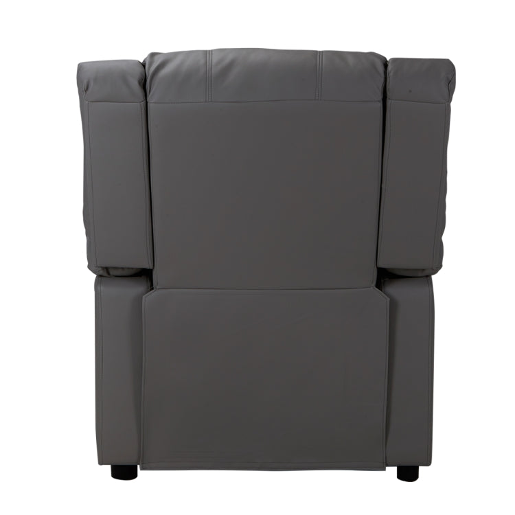 [UK Warehouse] PU Leather Single Sofa Reclining Chairs with Armrests & Retractable Footstool, Size: 101 x 94 x 94cm