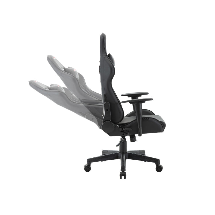 [UK Warehouse] SJ Office Rotatable Lifting Adjustable Chairs Reclining Chairs Game Chairs PU Leather Office Chairs with Armrests, Seat Size: 52 x 36.5cm, Height: 127-137cm