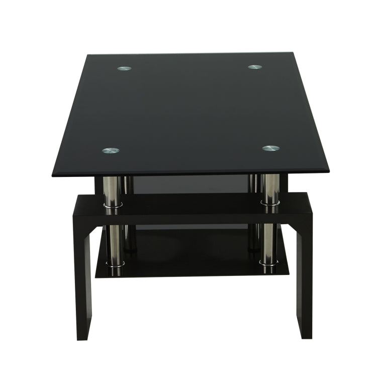 [US Warehouse] Living Room Coffee Table End Table with Storage Shelf, Size: 43.3x23.6x17.7 inch