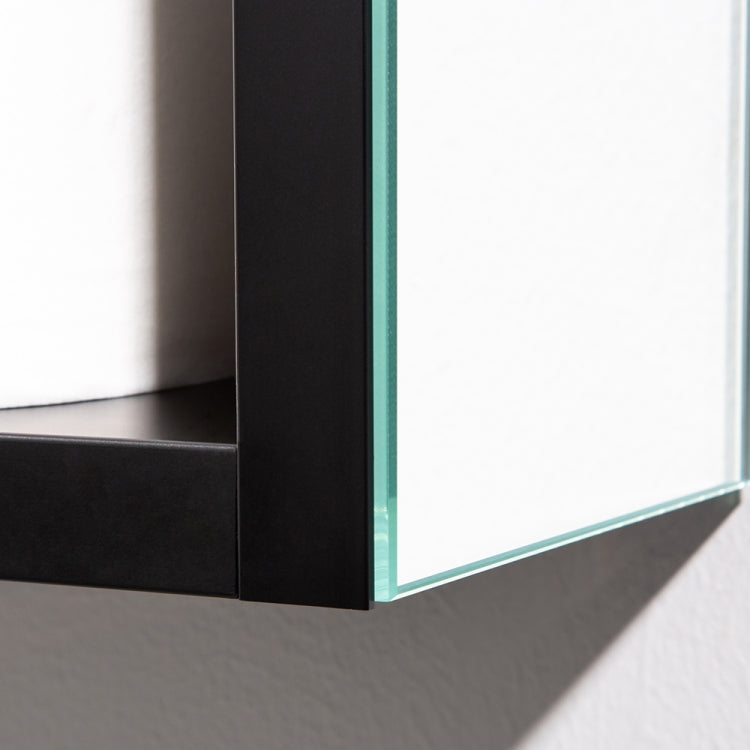 [US Warehouse] Aluminum Wall-mounted Single Door Bathroom Mirror Cabinet with Adjustable Shelf, Size: 26 x 20 inch