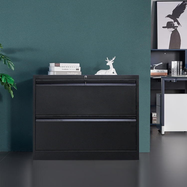 [US Warehouse] Lateral File Cabinet with 2 Drawers, Size: 35.43 x 28.39 x 17.7 inch