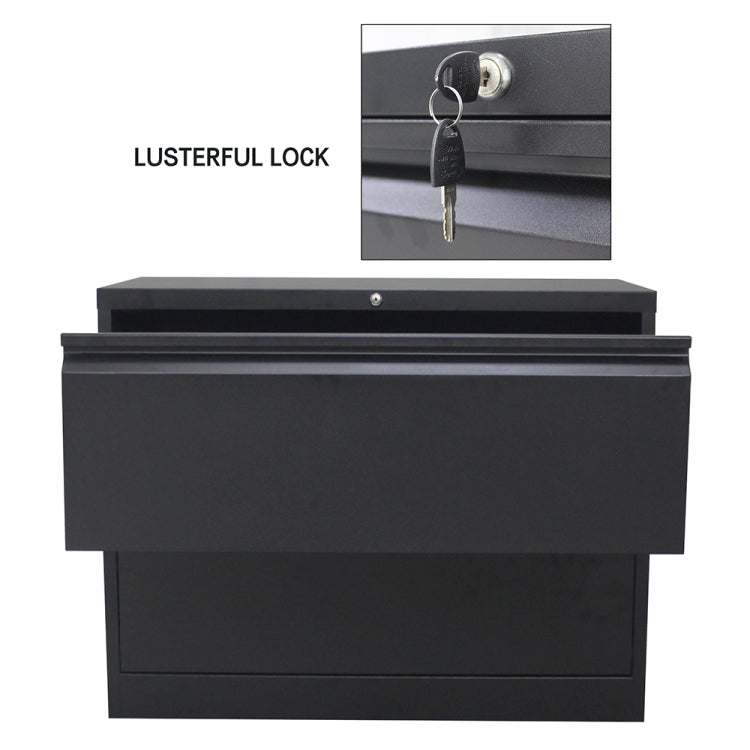 [US Warehouse] Lateral File Cabinet with 2 Drawers, Size: 35.43 x 28.39 x 17.7 inch