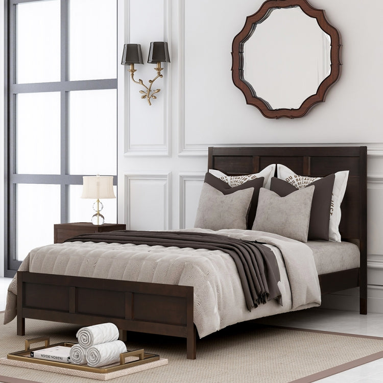 [US Warehouse] Full Size Solid Wood Double Bed