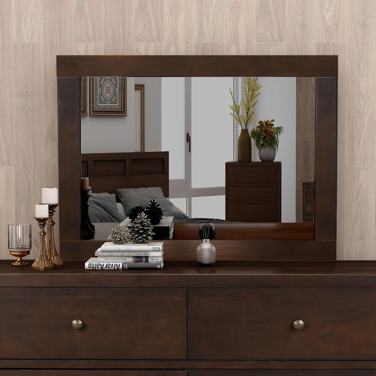 [US Warehouse] Modern Wooden Frame Rectangular Vanity Mirror, Size: 35.5 x 27.5 x 1.5 inch