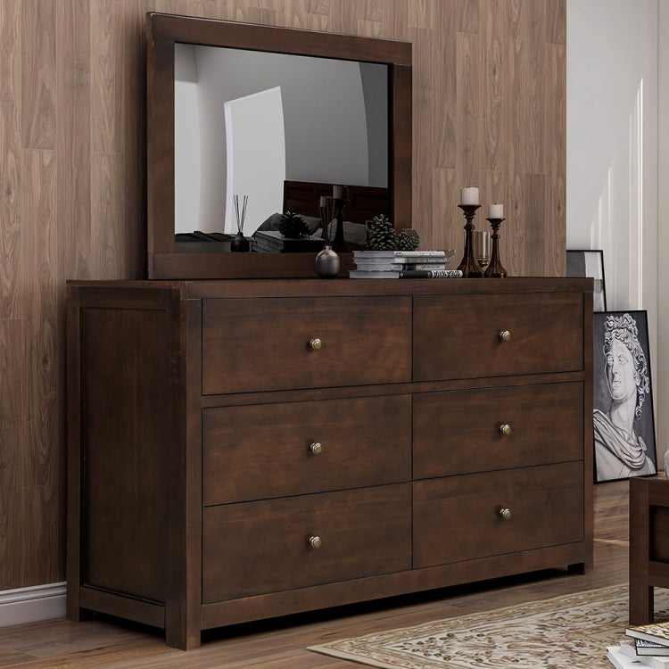 [US Warehouse] Modern Wooden Frame Rectangular Vanity Mirror, Size: 35.5 x 27.5 x 1.5 inch