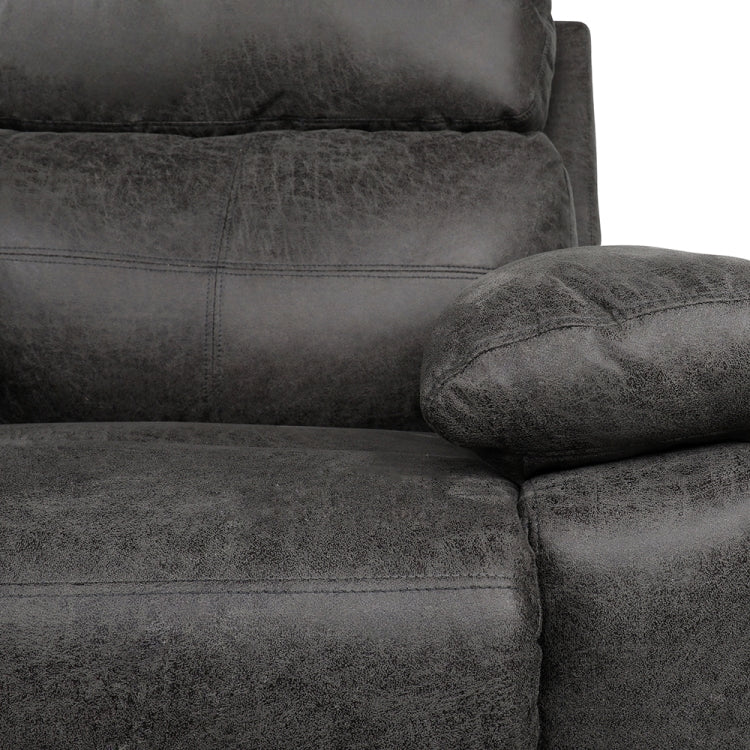 [US Warehouse] Adjustable Upholstered Recliner with Retractable Footrest, Size: 39 x 38 x 37 inch
