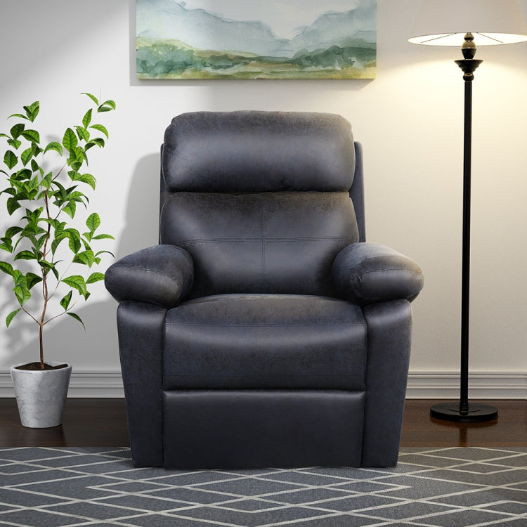 [US Warehouse] Adjustable Upholstered Recliner with Retractable Footrest, Size: 39 x 38 x 37 inch