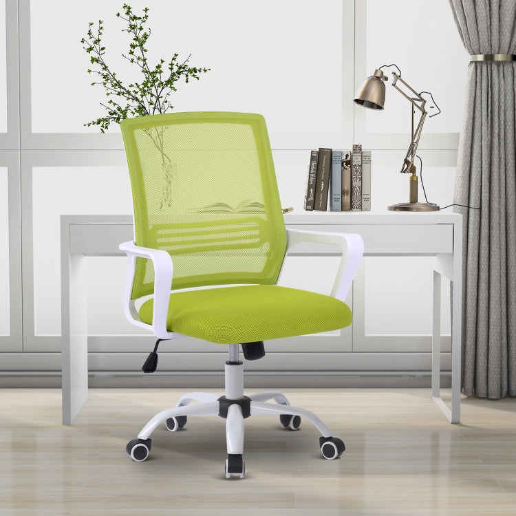 [EU Warehouse] Rotatable Lifting Adjustable Mesh Office Chair with Armrests & Wheels(Green)