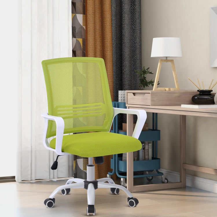 [EU Warehouse] Rotatable Lifting Adjustable Mesh Office Chair with Armrests & Wheels(Green)