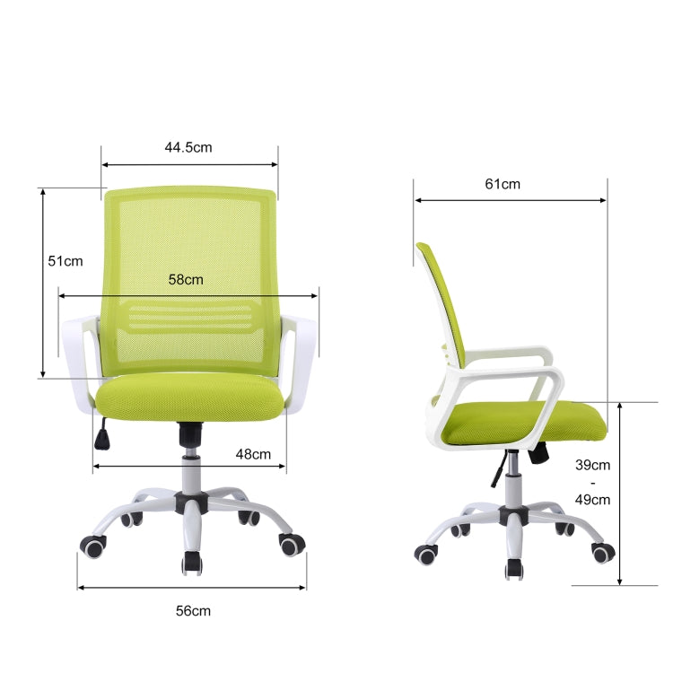 [EU Warehouse] Rotatable Lifting Adjustable Mesh Office Chair with Armrests & Wheels(Green)