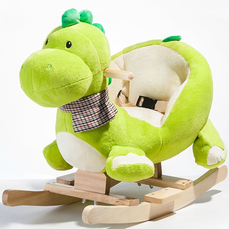 [EU Warehouse] Children Rocking Chair Plush Dinosaur Shaped Rocking Horse, Suitable for Age: 10-36 Months