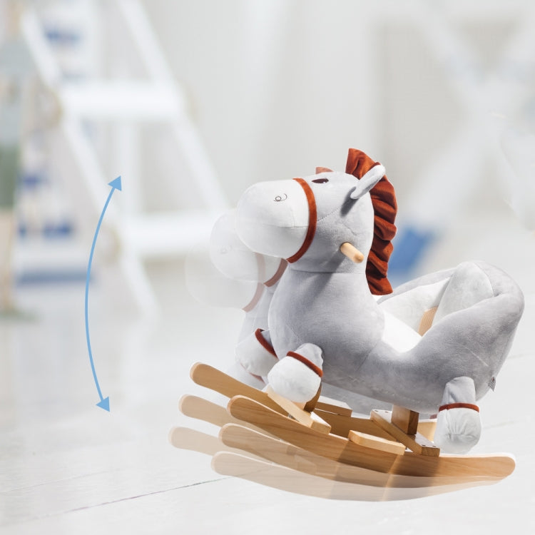 [EU Warehouse] Children Rocking Chair Plush Donkey Shaped Rocking Horse, Suitable for Age: 10-36 Months