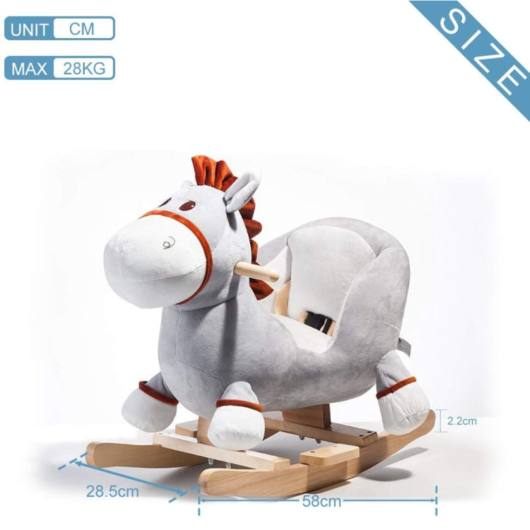 [EU Warehouse] Children Rocking Chair Plush Donkey Shaped Rocking Horse, Suitable for Age: 10-36 Months