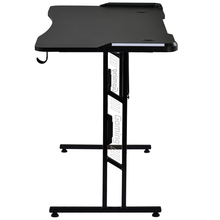 [EU Warehouse] Large Gaming Computer Table with LED Lighting & Headphone Stand & Remote Control, Size: 120 x 78 x 60 cm