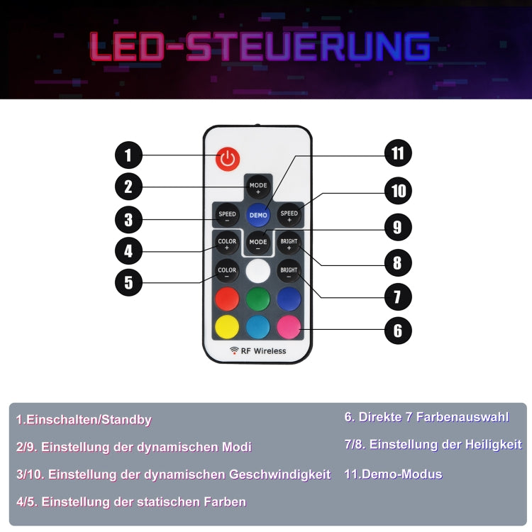 [EU Warehouse] Large Gaming Computer Table with LED Lighting & Headphone Stand & Remote Control, Size: 120 x 78 x 60 cm