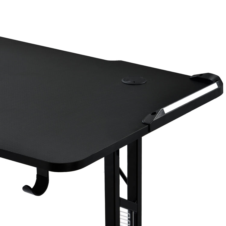[EU Warehouse] Large Gaming Computer Table with LED Lighting & Headphone Stand & Remote Control, Size: 120 x 78 x 60 cm