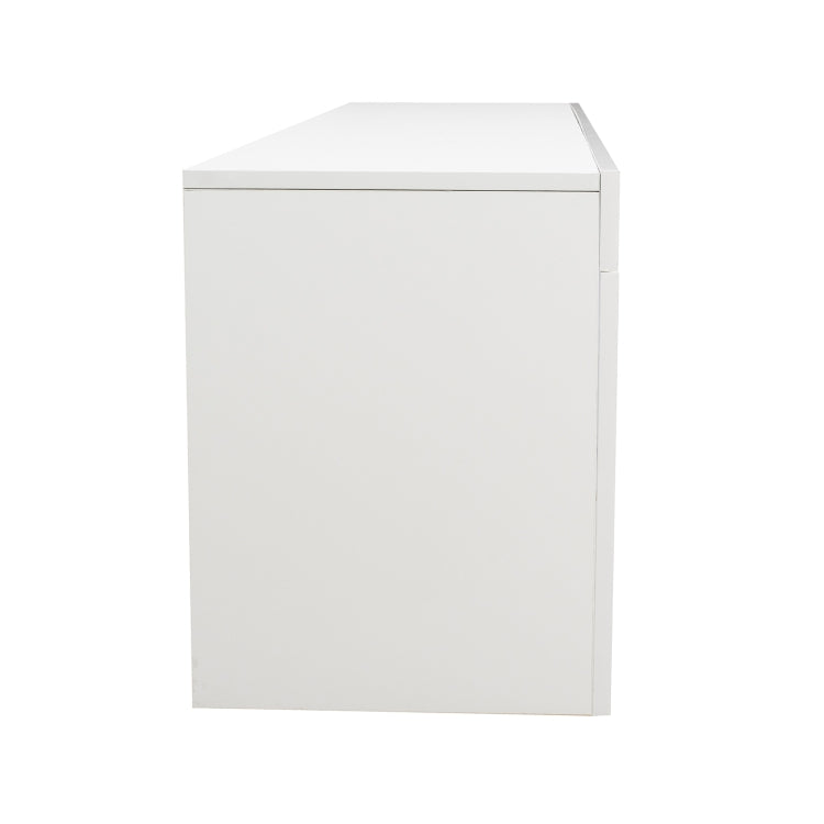 [US Warehouse] Large Entertainment TV Base Stand Cabinet with LED Light, Size: 51.2x13.8x17.7 inch(White)