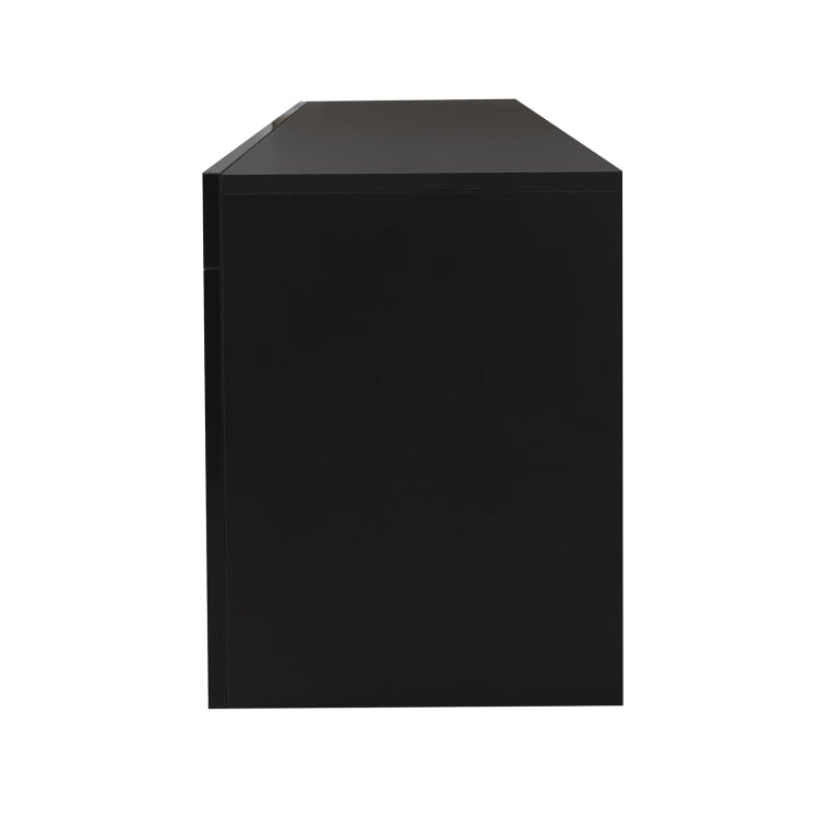 [US Warehouse] Lounge Room Living Room and Bedroom TV Cabinet with LED Lights, Size: 51.2x13.8x17.7 inch(Black)